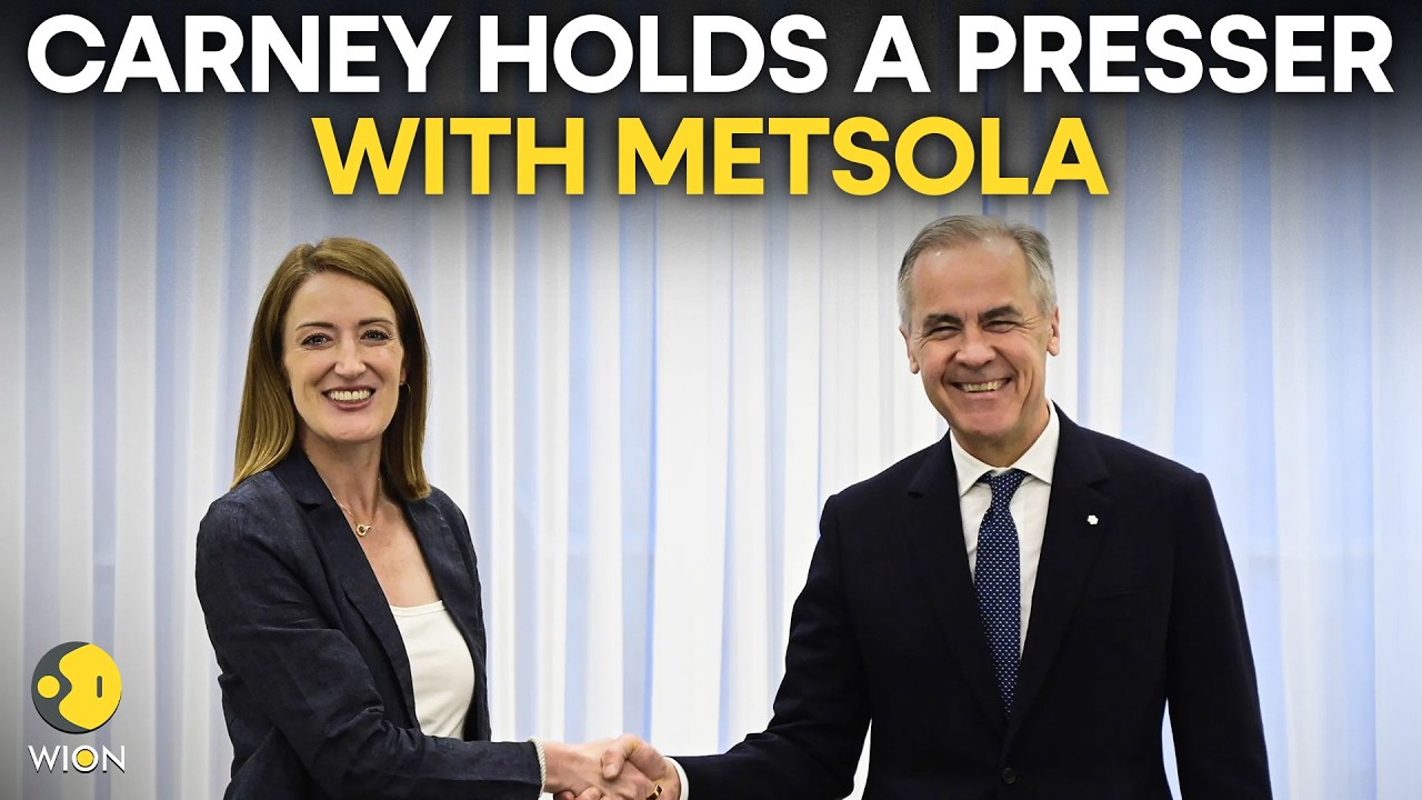 LIVE: Canadian PM Mark Carney, EU Parliament President Roberta Metsola Address Press Conference