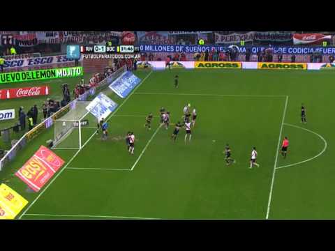 Mercado estuvo cerca. River 0 - Boca.1 Fecha 10. Torneo Primera División 2014. FPT.