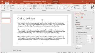 Changing the Internal Margins of a Text Box in Powerpoint