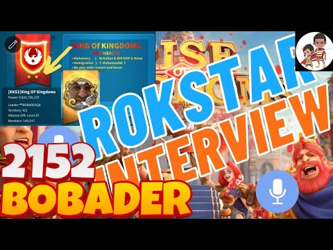 Top Player Interview : BoBader 2152 : Kingdom Management, Recruitment, MGE, Tips : Rise of Kingdoms