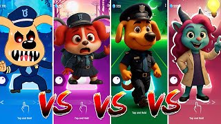 Sheriff Labrador Team 🐾🆚️ Sheriff Labrador Exe Team 👮‍♂️💥 Who Is the Best? 🎯  #tileshop #coffindance