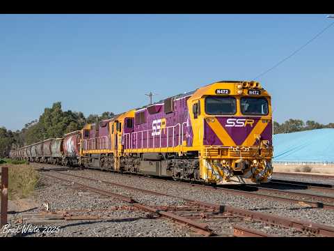 Trackside: N472 and N455 on SSR's Daylight Running 9193 Quambatook Grain- 17/4/25