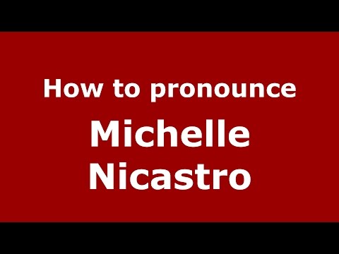 How to pronounce Michelle Nicastro (American English/US)  - PronounceNames.com