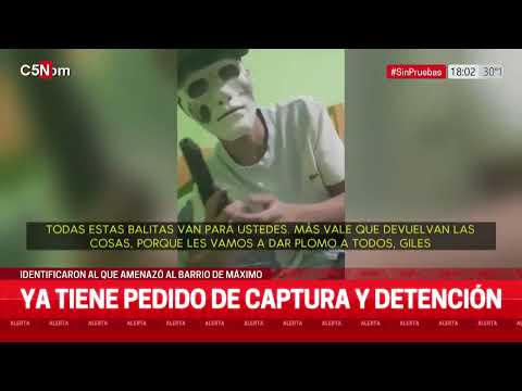 IDENTIFICARON al joven que AMENAZÓ al barrio de MÁXIMO JEREZ