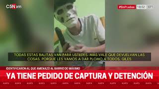 IDENTIFICARON al joven que AMENAZÓ al barrio de MÁXIMO JEREZ