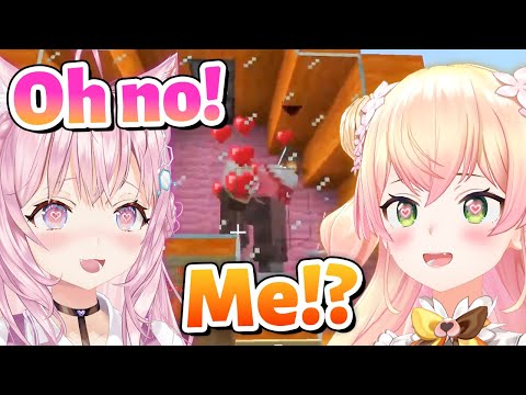 Nene & Koyori reacts to Miko's Kissing Room【Minecraft/Hololive Clip/EngSub】