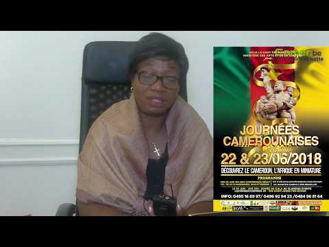 Mme Edwige Abena de la FASCADI explique les journées camerounaises de Belgique du 22 et 23 juin 2018