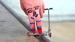 WORLD&#39;S CRAZIEST FINGER SCOOTER TRICKS 2017!!!