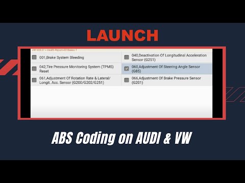 X-431 | ABS Coding on AUDI & VW | LAUNCH