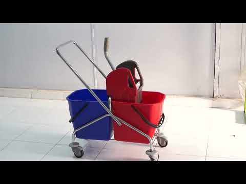 Cappah International's Metal Double Mop Bucket Trolley