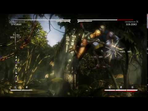 Mortal Kombat X D'Vorah Kombo 33% Corner 1 Bar Brood Mother