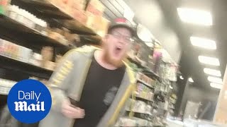 Vape shop worker LOSES IT and refuses to serve Trump supporter!