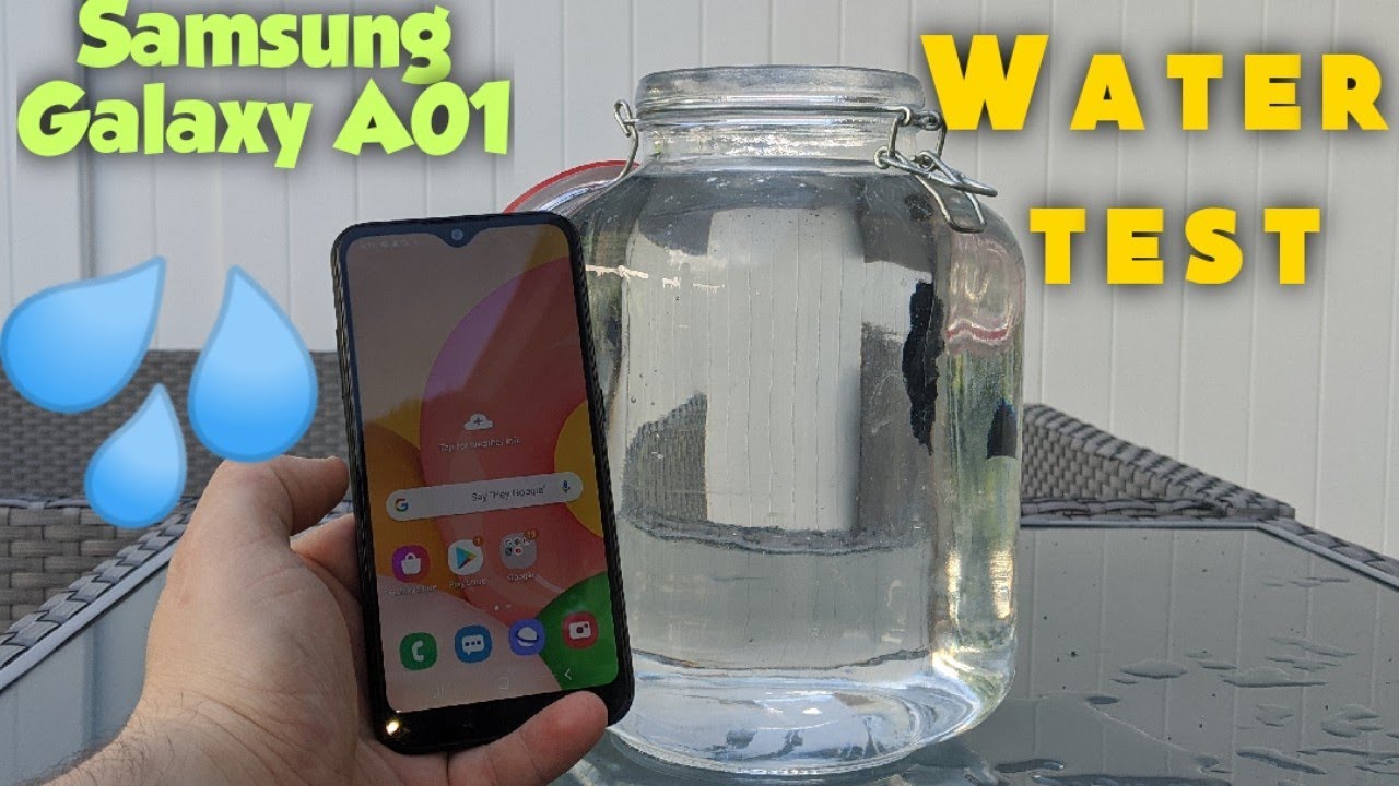 Samsung Galaxy A01 water test