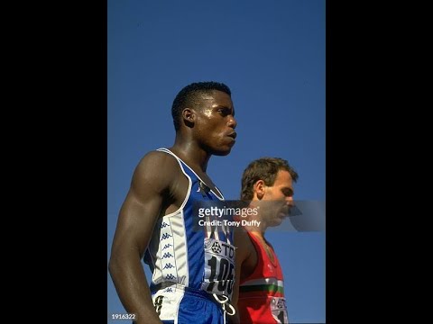 Carl Lewis vs Linford Christie 100m Quarterfinals (  wind -2.9 ) World Championship Rome 87.