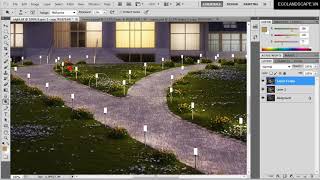 Thể hiện phối cảnh ban đêm - nightime