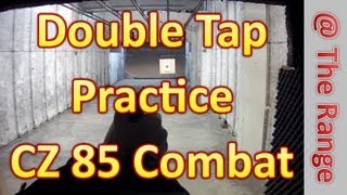 preview picture of video 'Practicing double taps with CZ 85 Combat @ The range 2012-12-23'