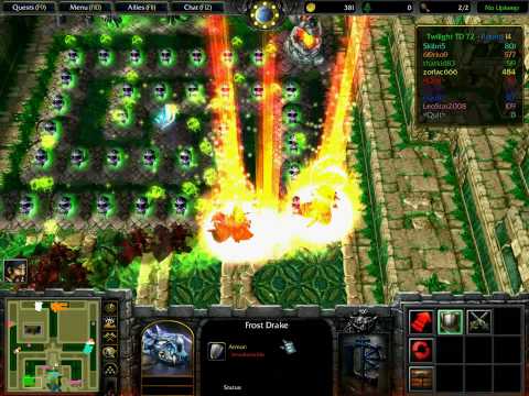 Warcraft 3 awesome tower defense maze gameplay