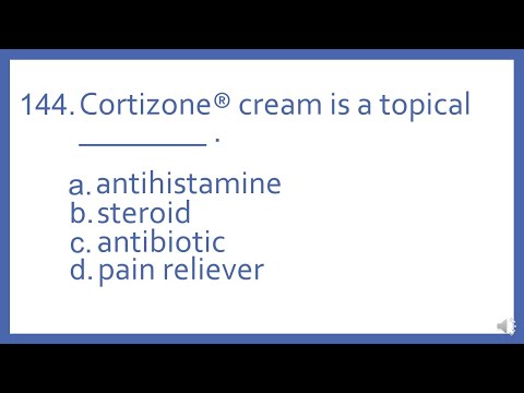 Top 200 Drugs Practice Test Question - Cortizone Cream is a topical _  (PTCB NAPLEX NCLEX Test Prep)