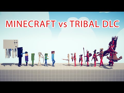 MINECRAFT Team vs TRIBAL DLC Team - Totally Accurate Battle Simulator TABS