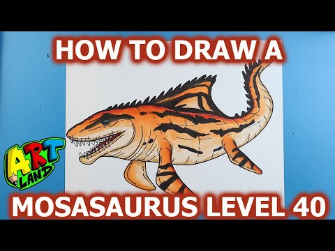 How to Draw MOSASAURUS LEVEL 40