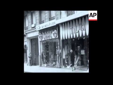 SYND 14-4-69 SMALL SHOPKEEPERS AND BUSINESSMEN STRIKE IN FAVOUR OF TAX REFORM