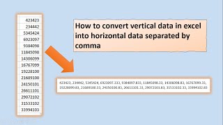 How to convert vertical data into horizontal data separated by comma | Convert column to row