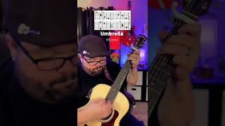 Umbrella by Rihanna Guitar Tutorial Lesson! #guitar #youtubeshorts #music #shorts #superbowl
