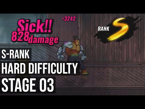 S-Rank - Hard Difficulty - Stage 3 - Cargo Ship - Maniac Trophy - Streets of Rage 4