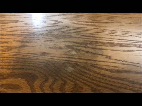 Repairing Water Damaged Solid Oak Lacquer Finished Top