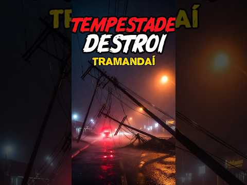 Tempestade DESTROI Tramandaí: Postes Caem e Cidade Fica no Escuro