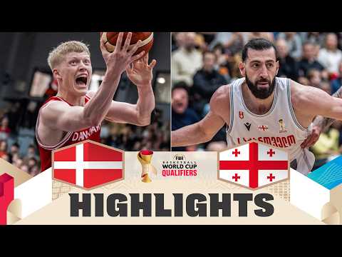 Denmark 🇩🇰 v Georgia 🇬🇪 | Highlights | FIBA Basketball World Cup 2027 European Qualifiers
