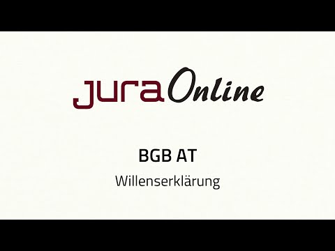 German Civil Code (General Part) - Declaration of Intent