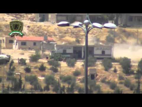 استهداف كتيبة شهداء حرستا بقذائف الهاون مواقع قوات النظام في مدينة حرستا في ريف دمشق