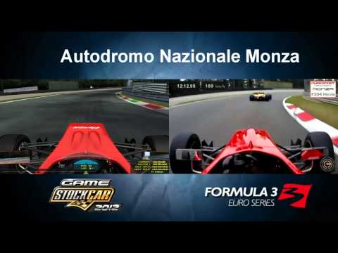 Game Stock Car 2012 vs Real Life - Formula 3 - Monza