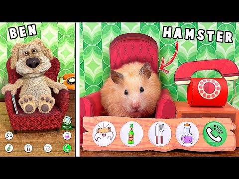 How to Make My Hamster Talking Ben 🐹 Cardboard Game DIY