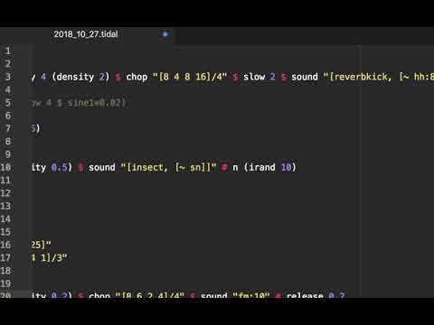 2018 10 27 live coding with tidalcycles
