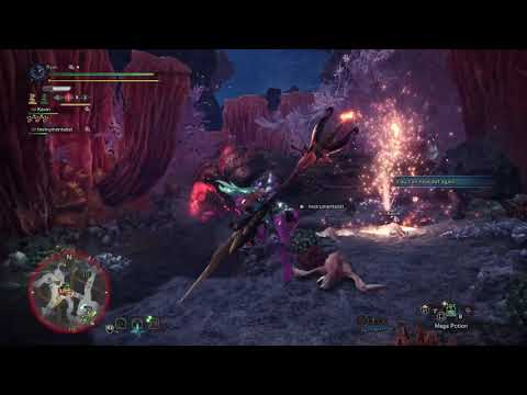 Monster Hunter World: Iceborne: the Ebony Odogaron chase (Running from Savage Deviljho)