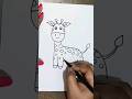 giraffe drawing easy / how to draw giraffe 🦒😀😄 #shorts #giraffe #drawing #easydrawing