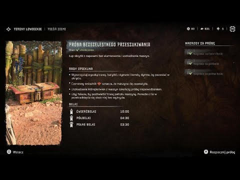 Horizon Forbidden West - Tereny Łowieckie Pieśń Ziemi / Próba Bezszelestnego Przeszukiwania