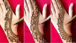 Top 3 stylish back hand mehndi design | easy & simple mehandi design | mehndi design | Mehndi.