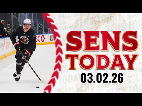 Sens Today: Stützle Back on The Practice Ice