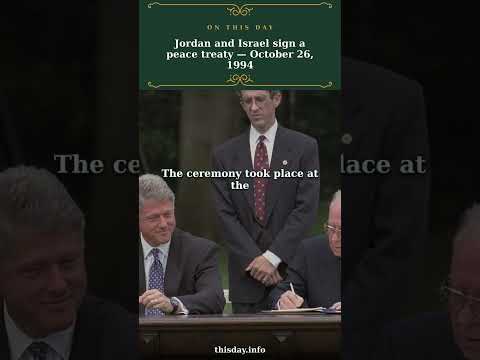 Jordan and Israel sign a peace treaty