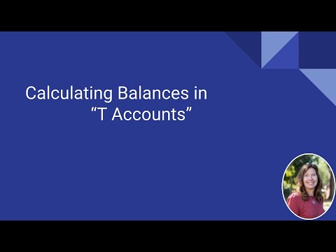 Part of a video titled How to calculate ending balance of T Account - YouTube