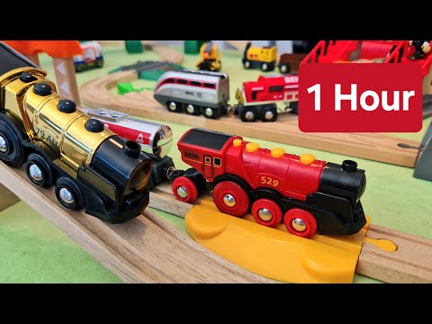 Wooden trains | Build & play with trains and locomotives | 1 Hour