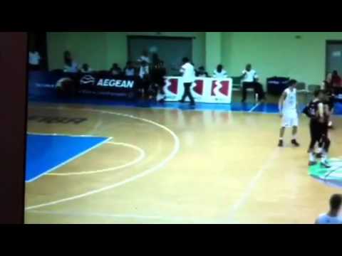 Germany's Kostja Mushidi gets heated after hard foul