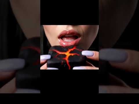 A Girl Eating Lava Mukbang Cube🔥 ASMR AI #asmr#shorts#newyoutuber#millionviews #8millionviews
