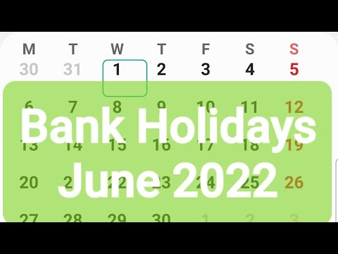 Bank Holidays June 2022
