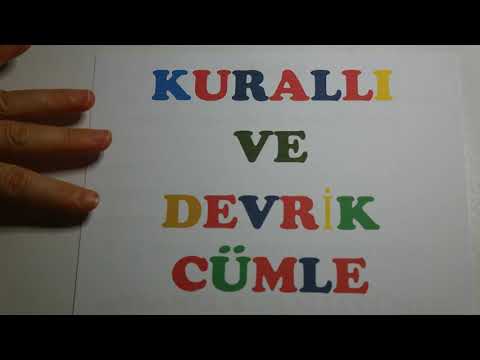 KURALLI CÜMLE / DEVRİK CÜMLE - TÜRKÇE - konu anlatımı