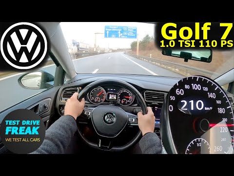 2018 Volkswagen Golf 7 1.0 TSI (110 PS) Manual 🚀 Top Speed Autobahn POV Drive with Fuel Consumption