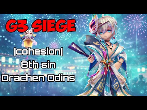 G3 siege |cohesion| vs 8th sin vs Drachen Odins | summoners war